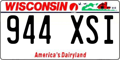 WI license plate 944XSI