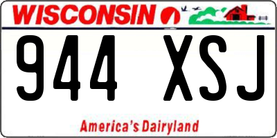 WI license plate 944XSJ