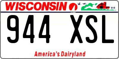 WI license plate 944XSL