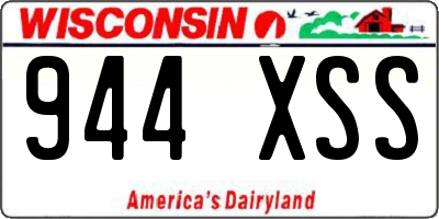 WI license plate 944XSS