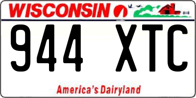 WI license plate 944XTC