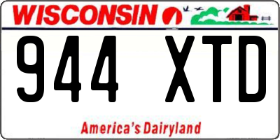 WI license plate 944XTD
