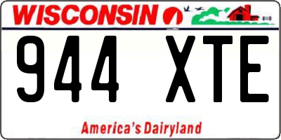 WI license plate 944XTE