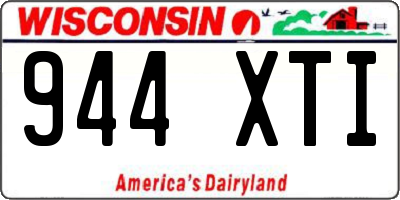 WI license plate 944XTI