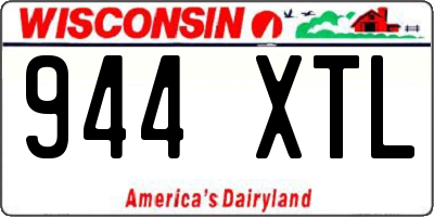 WI license plate 944XTL