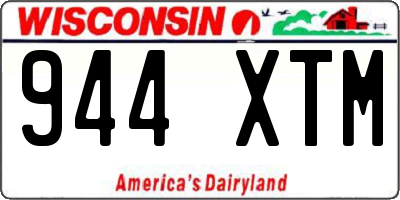 WI license plate 944XTM