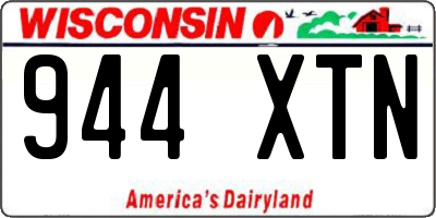 WI license plate 944XTN