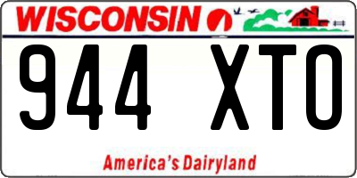 WI license plate 944XTO