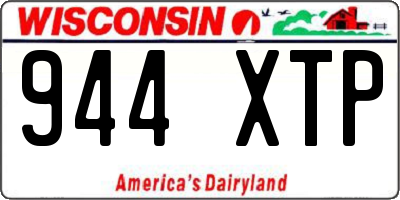 WI license plate 944XTP