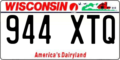 WI license plate 944XTQ