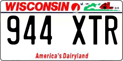 WI license plate 944XTR
