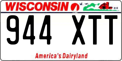 WI license plate 944XTT