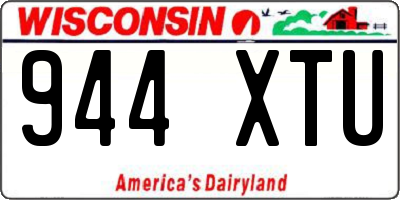 WI license plate 944XTU