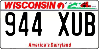 WI license plate 944XUB