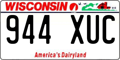 WI license plate 944XUC