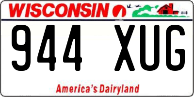 WI license plate 944XUG
