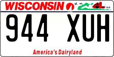 WI license plate 944XUH