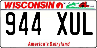 WI license plate 944XUL