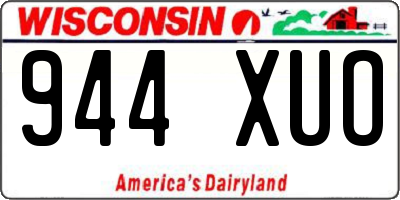 WI license plate 944XUO