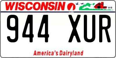 WI license plate 944XUR