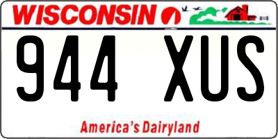 WI license plate 944XUS