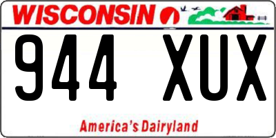 WI license plate 944XUX