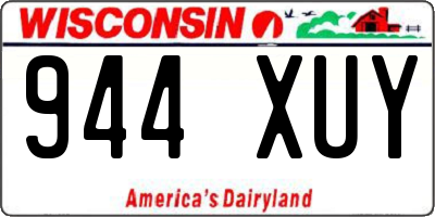 WI license plate 944XUY