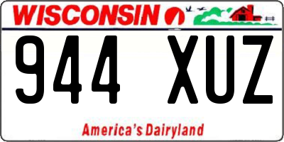 WI license plate 944XUZ