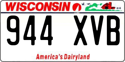 WI license plate 944XVB