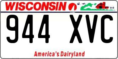 WI license plate 944XVC