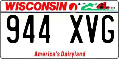 WI license plate 944XVG
