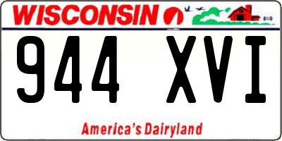 WI license plate 944XVI
