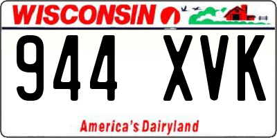 WI license plate 944XVK