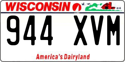 WI license plate 944XVM
