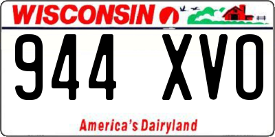 WI license plate 944XVO