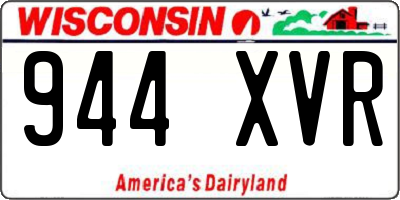 WI license plate 944XVR