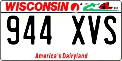 WI license plate 944XVS