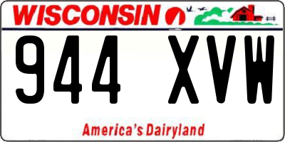 WI license plate 944XVW