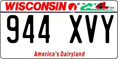 WI license plate 944XVY