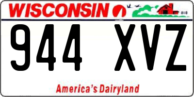 WI license plate 944XVZ