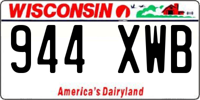 WI license plate 944XWB