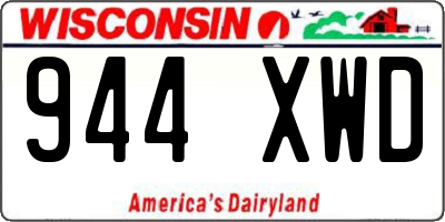 WI license plate 944XWD