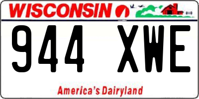 WI license plate 944XWE