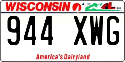 WI license plate 944XWG