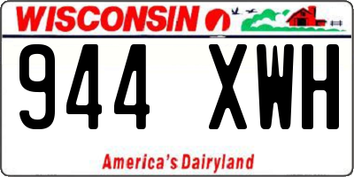 WI license plate 944XWH