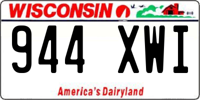 WI license plate 944XWI