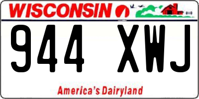 WI license plate 944XWJ