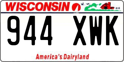 WI license plate 944XWK