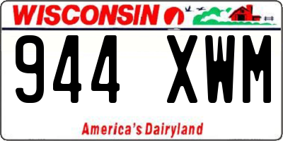 WI license plate 944XWM