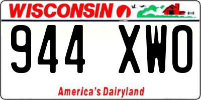 WI license plate 944XWO